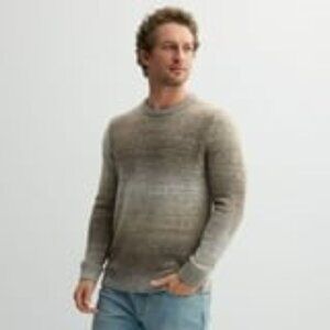 Men's Brown Gradient Lt Brown Ombre Crewneck Sweater Sonoma Size XL Winter Fall